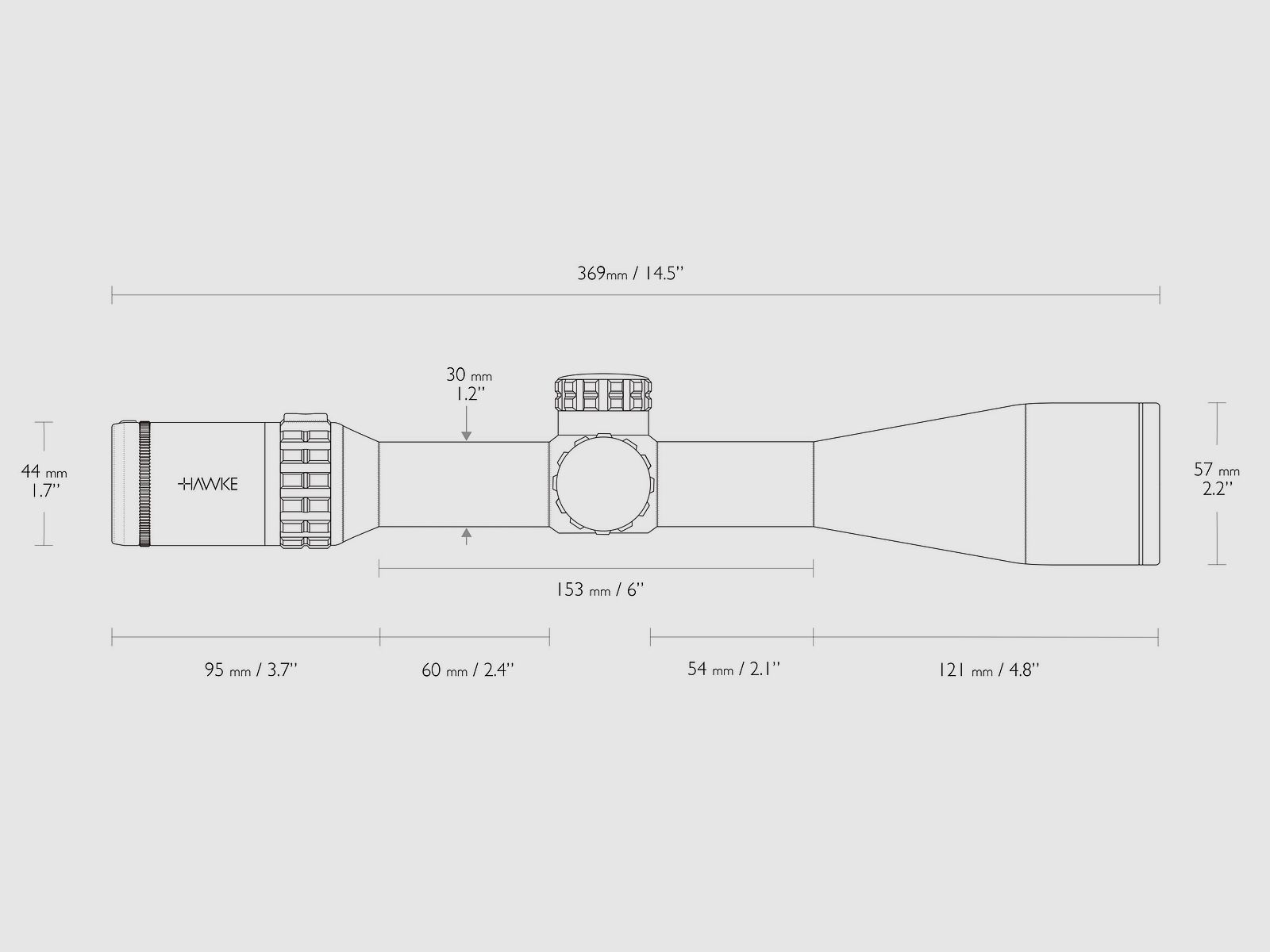 Hawke 18431 Frontier 30 SF 4-24x50 Zielfernrohr MIL PRO Recticle MRAD