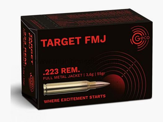 GECO Target Vollmantel, 55 & 63 grs.