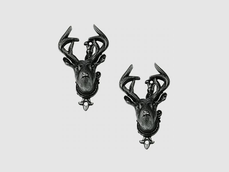 Pistol holder deer 2-piece - silver