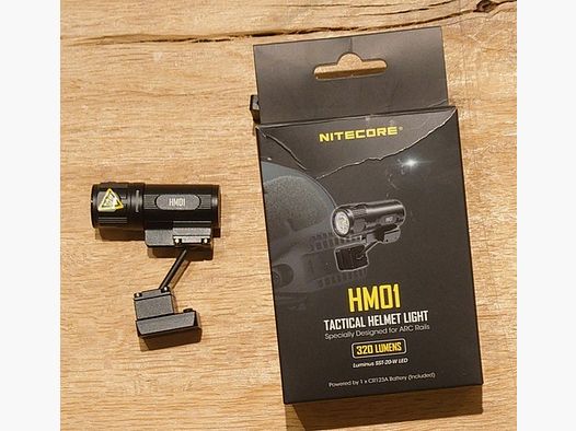 Softair Nitecore HM01 tactical helmet flashlight.