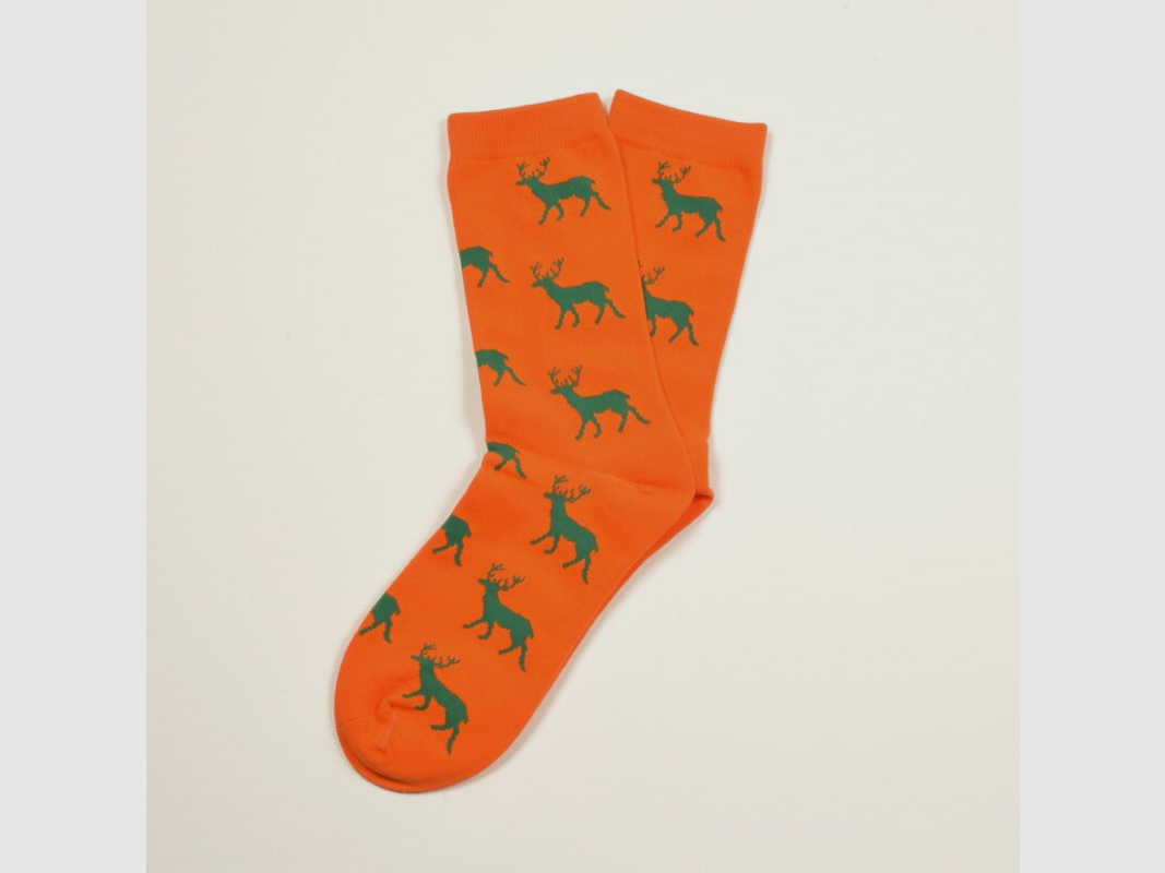 Calcetines de perro salchicha con corbata ciervo