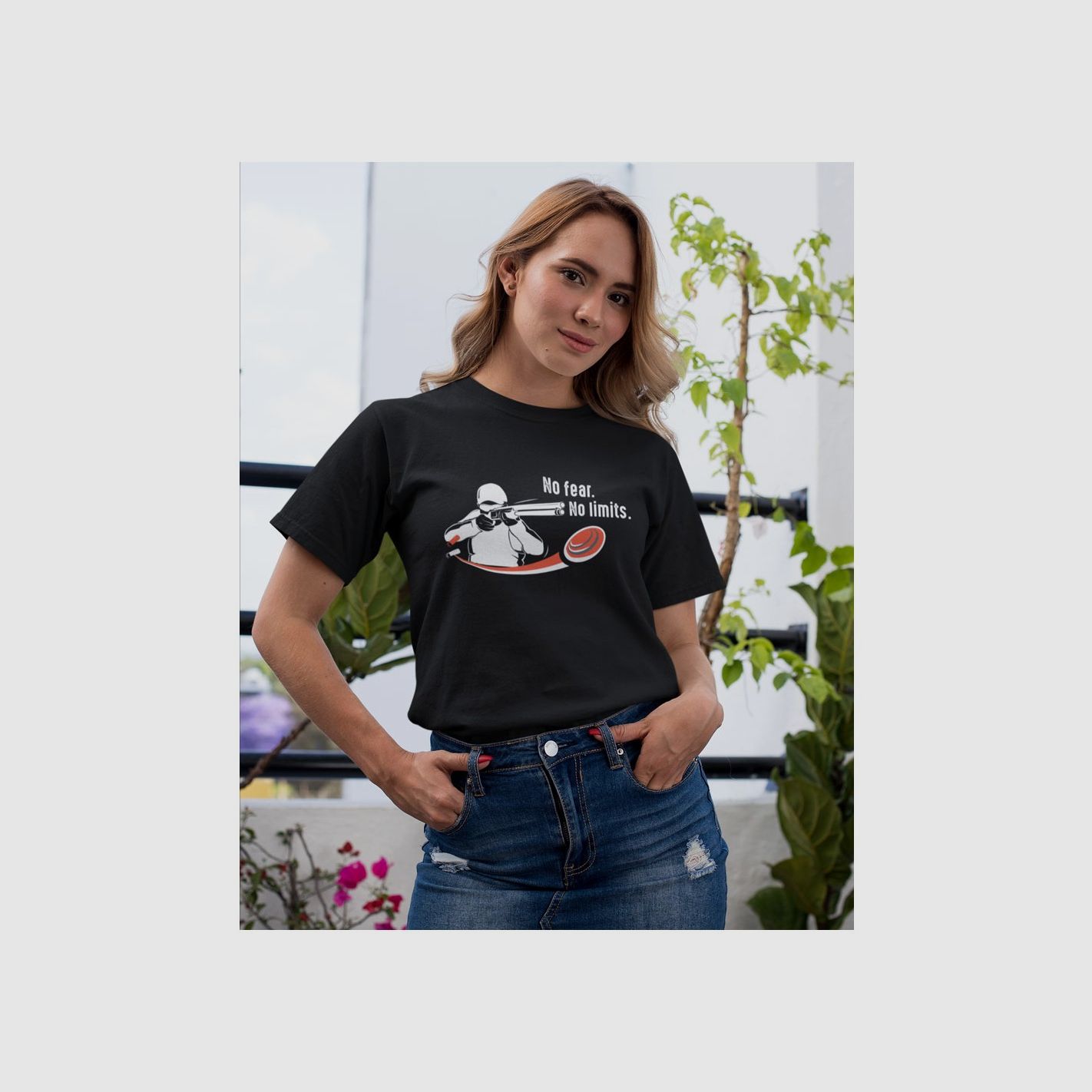 Trischitti T-Shirt schwarz "No Fear No Limits": Zeige deine Leidenschaft für das Schießen, Bild 2 von 4