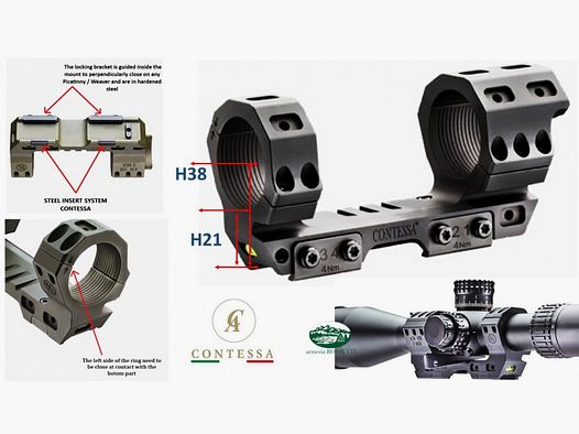 CONTESSA Ringe Ultra Tactical FX 34mm H38 - 0 moa UTFX03
