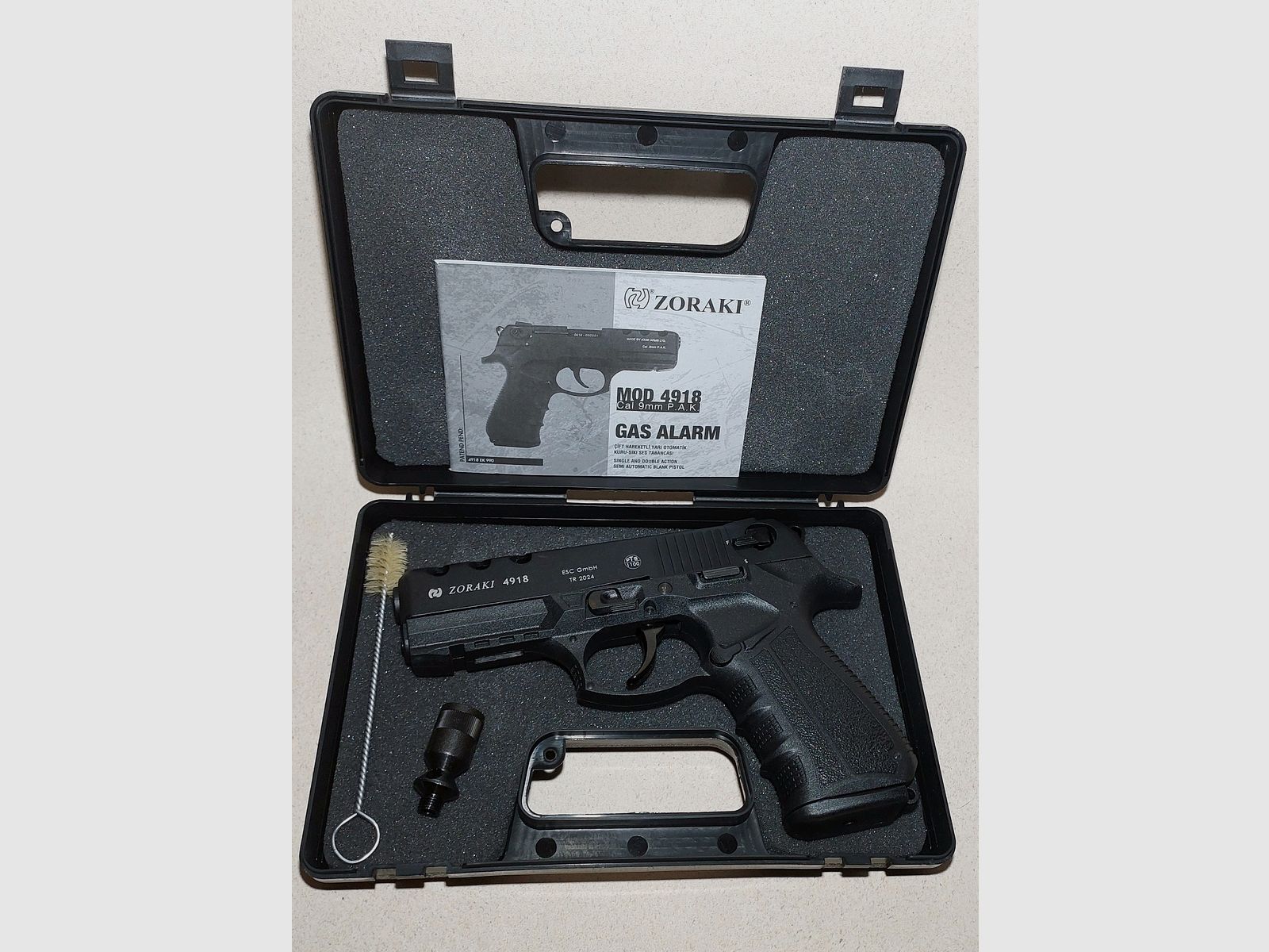 Zoraki 4918 Schreckschuspistole Kal. 9mm P.A.K. (PTB 1110) schwarz  neuwertig!