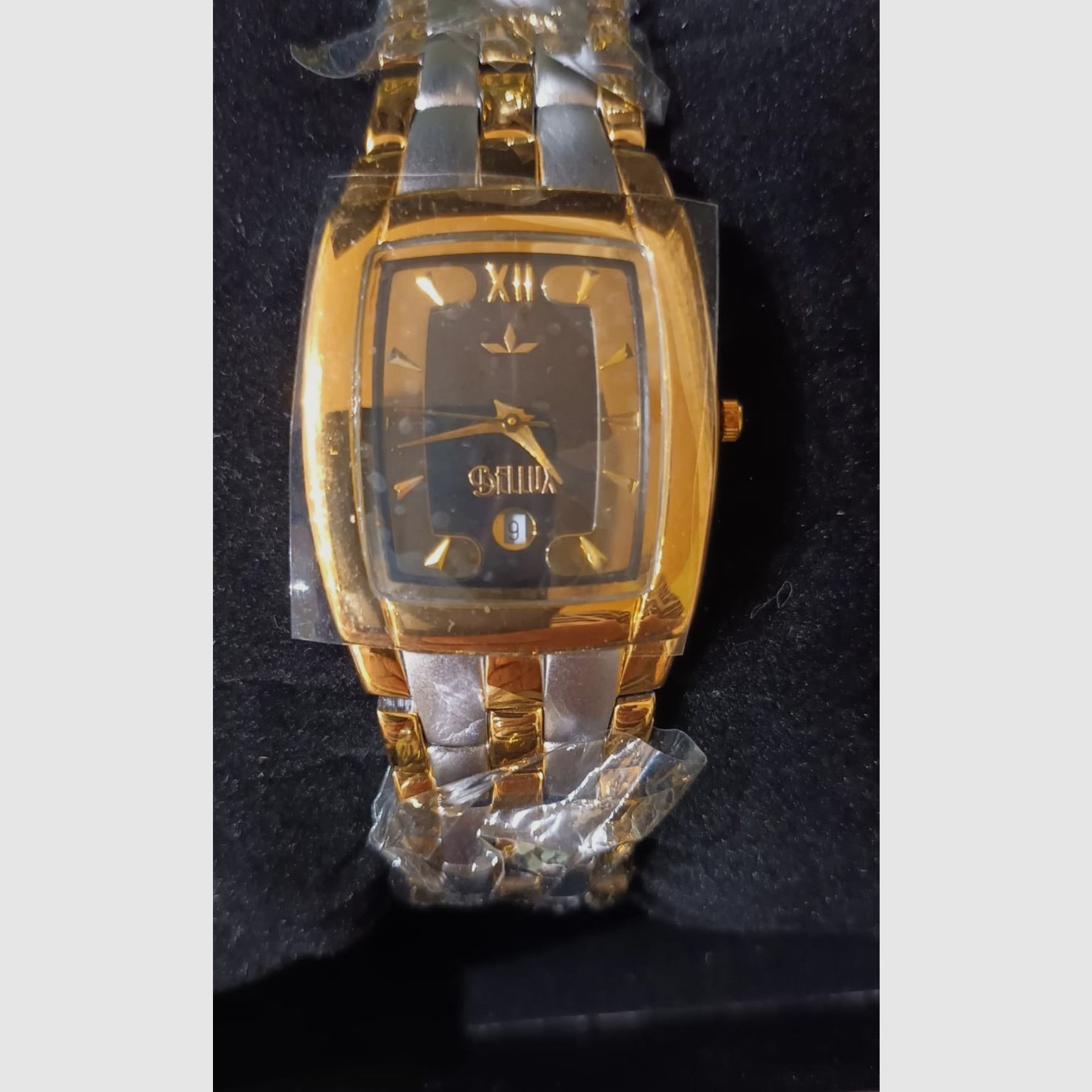 Armbanduhr Für Herren und Damen, 23 K Gold Überzug, Datum