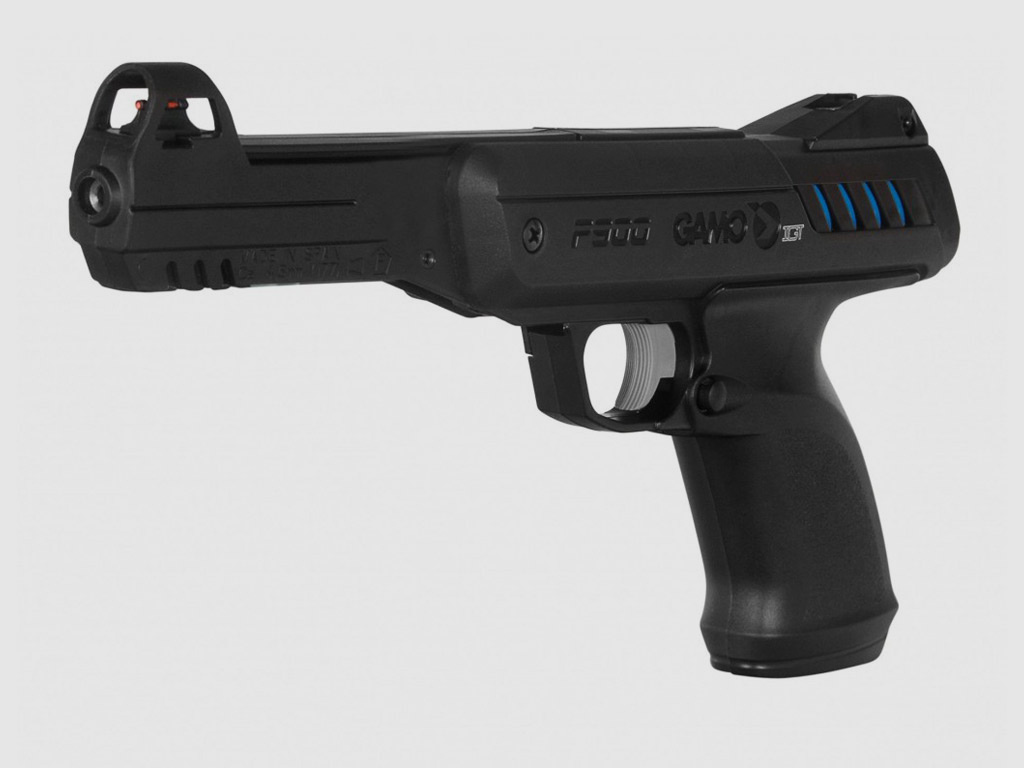 Vorkommpressions Knicklauf Luftpistole Gamo P-900 IGT Gaskolben-System Kaliber 4,5 mm (P18) + Diabolos Zeilscheiben Kugelfangkasten