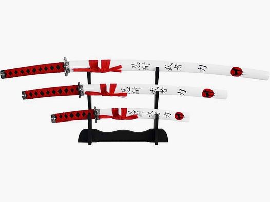 Zwaarden set Tsuki met houten standaard