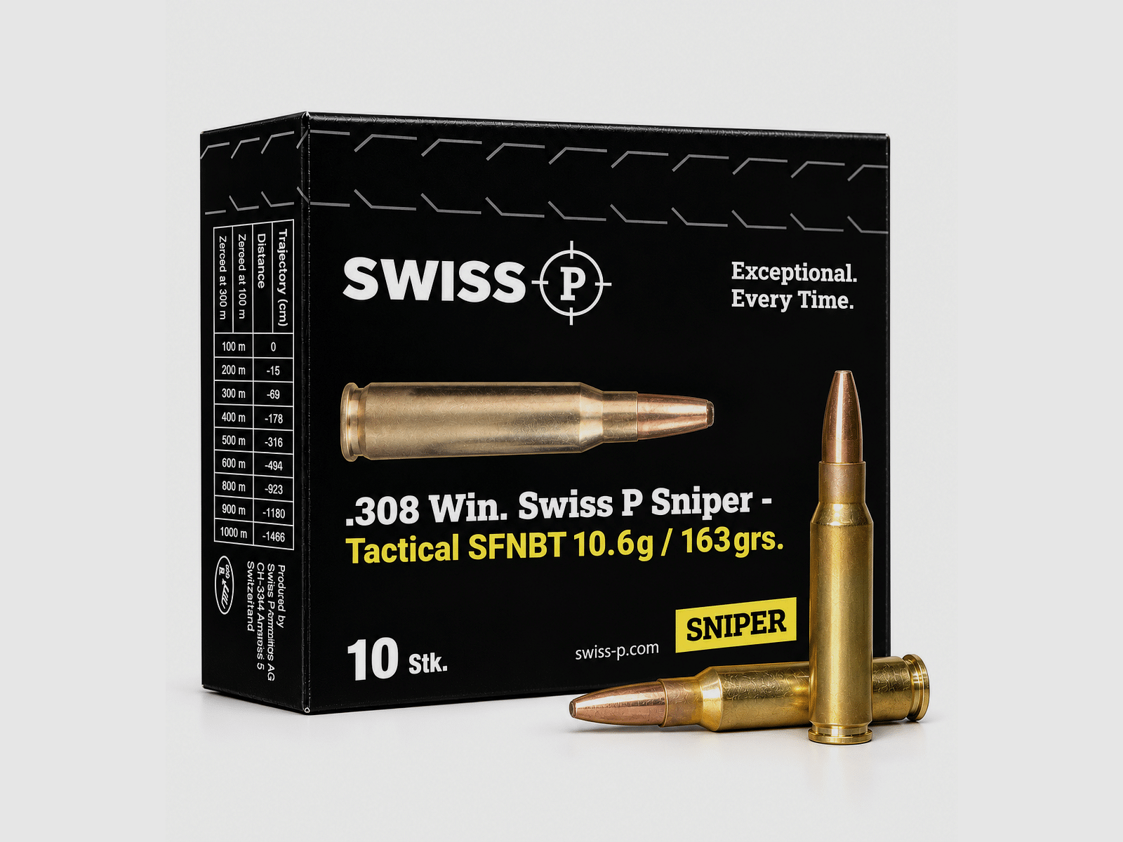 .308 Win. Swiss P Sniper – Tactical SFNBT 10.6g / 163grs. – 10 pcs.