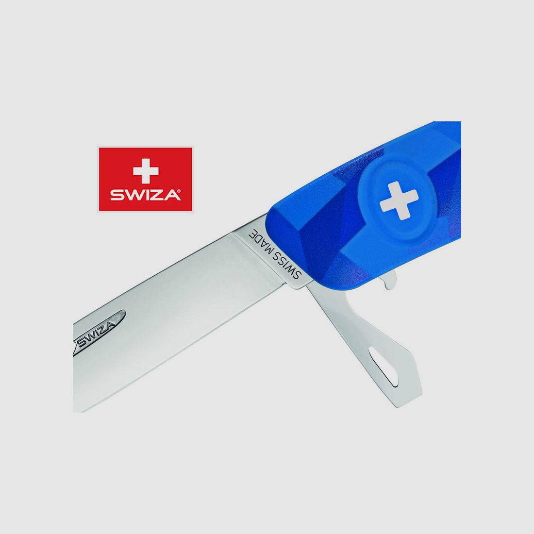 SWIZA Schweizer Messer FILIX D03 CAMO URBAN BLUE, Edelstahl 440, 11 Funktionen, Korkenzieher