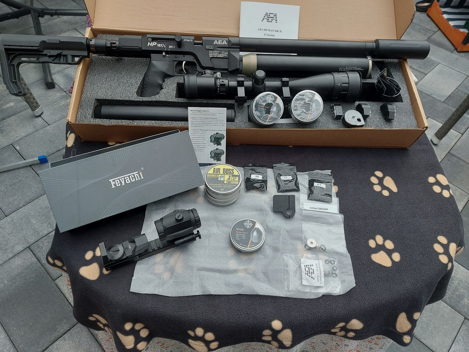 AEA HP Max MK2 9mm mit Schalldämpfer / Luftkompressor und Zubehör, Bild 2 von 6