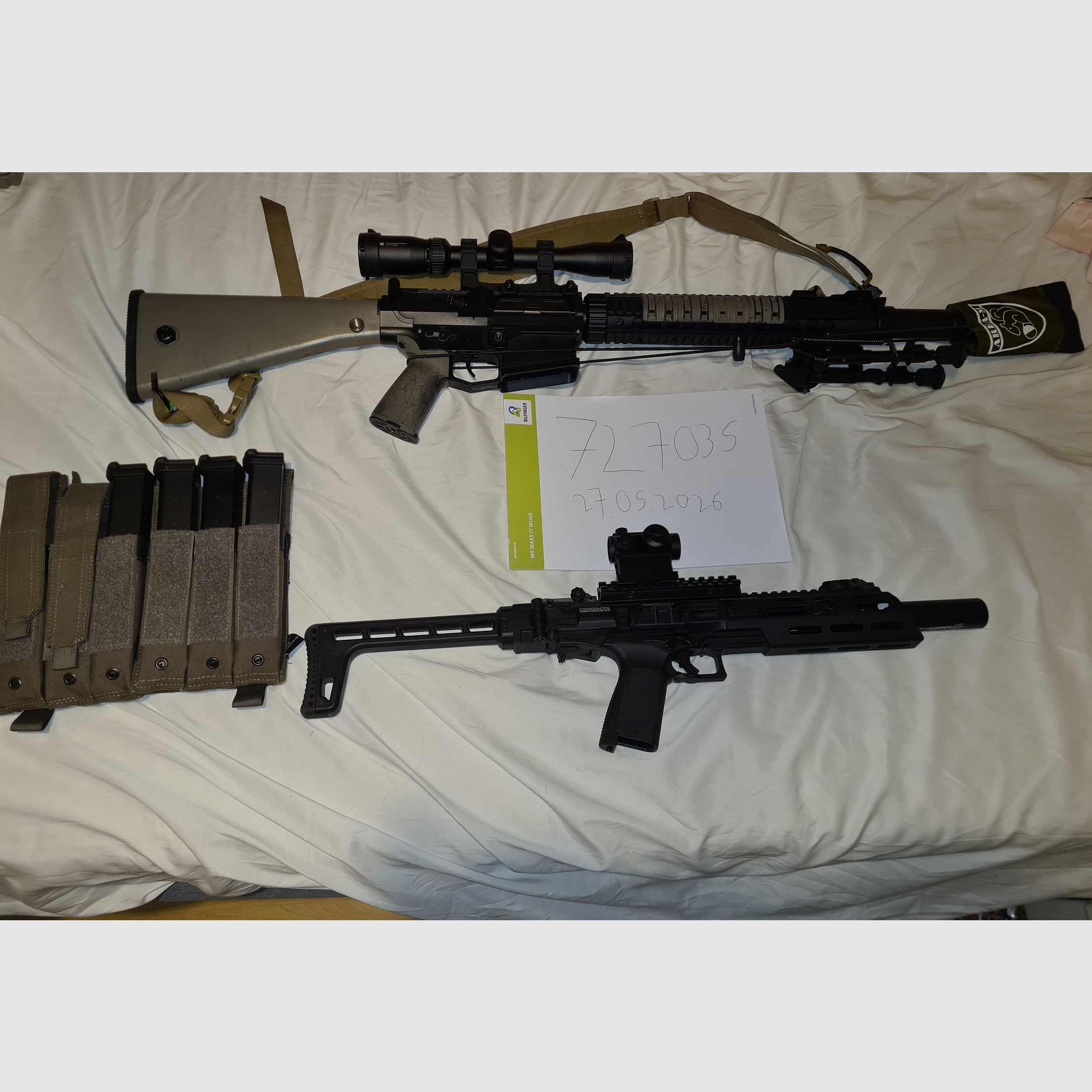 Begadi Sport MOD 25 "Fixed Stock + Silencer" und G&G SMC9