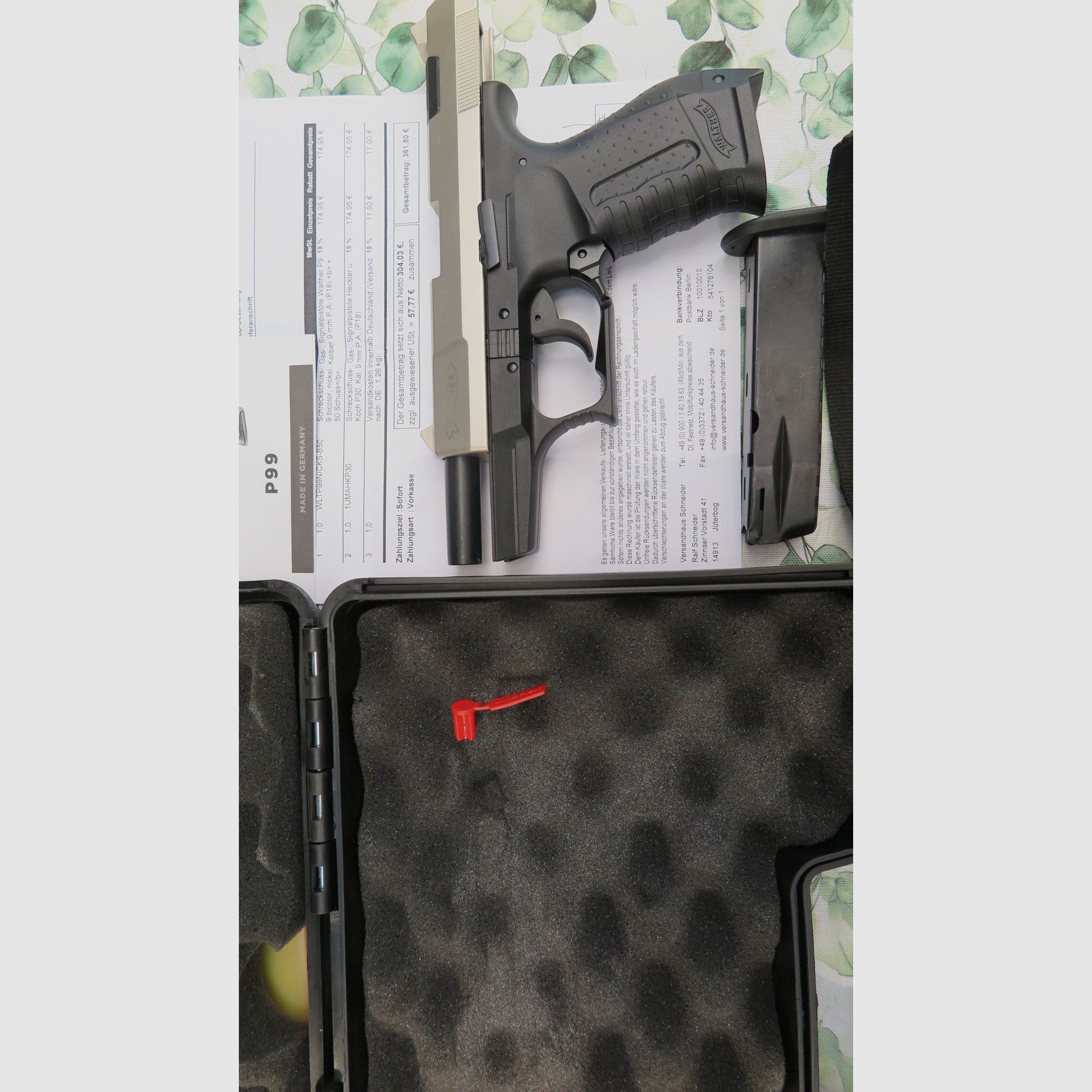 Sammlungsauflösung  4 Schreckschuss Waffen  wie durch die Bilder und Belege zu sehen ist.