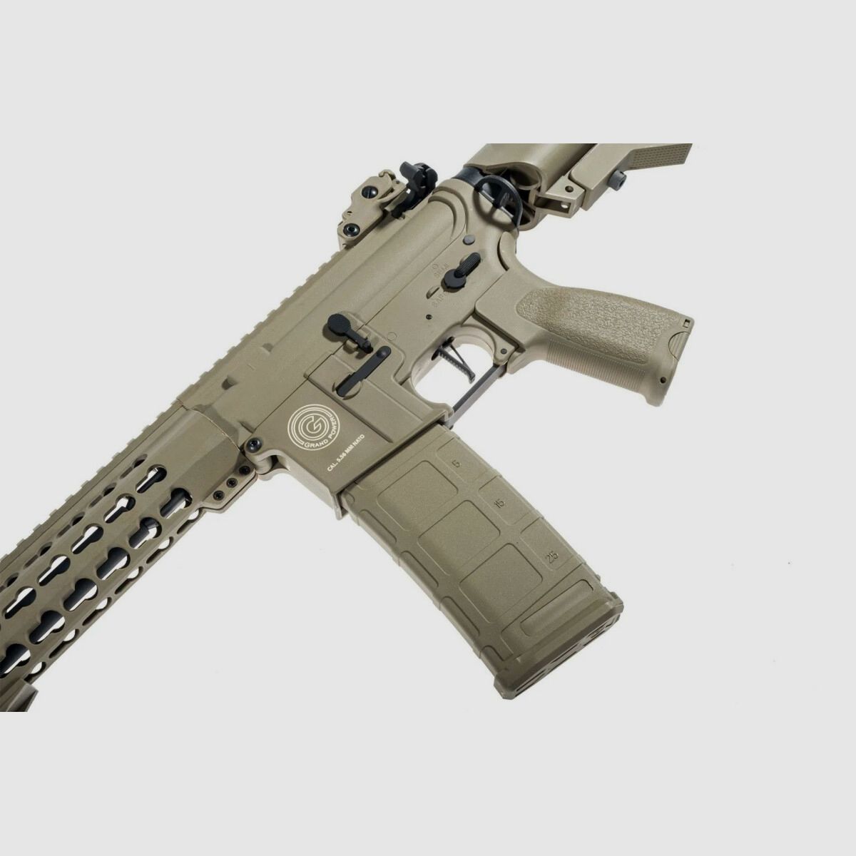 Grand Power KeyMod 10 inch CHARLIE in Tan - HPA Airsoft Rifle Free from 18 Years | Delta Armory