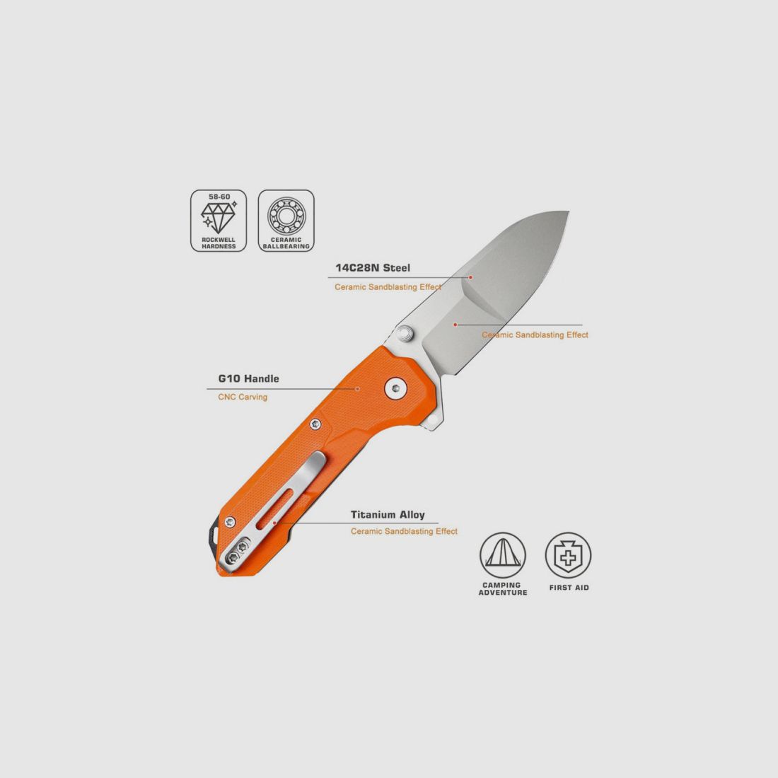 Messer Remette Cosmic Orange RTCO-GO, Bild 2 von 11