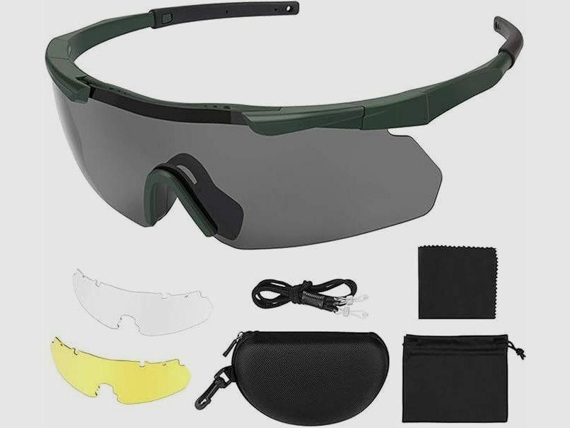 Andere Feyachi schietbril, UV-400 3 lenzen, anti-condens, zwart