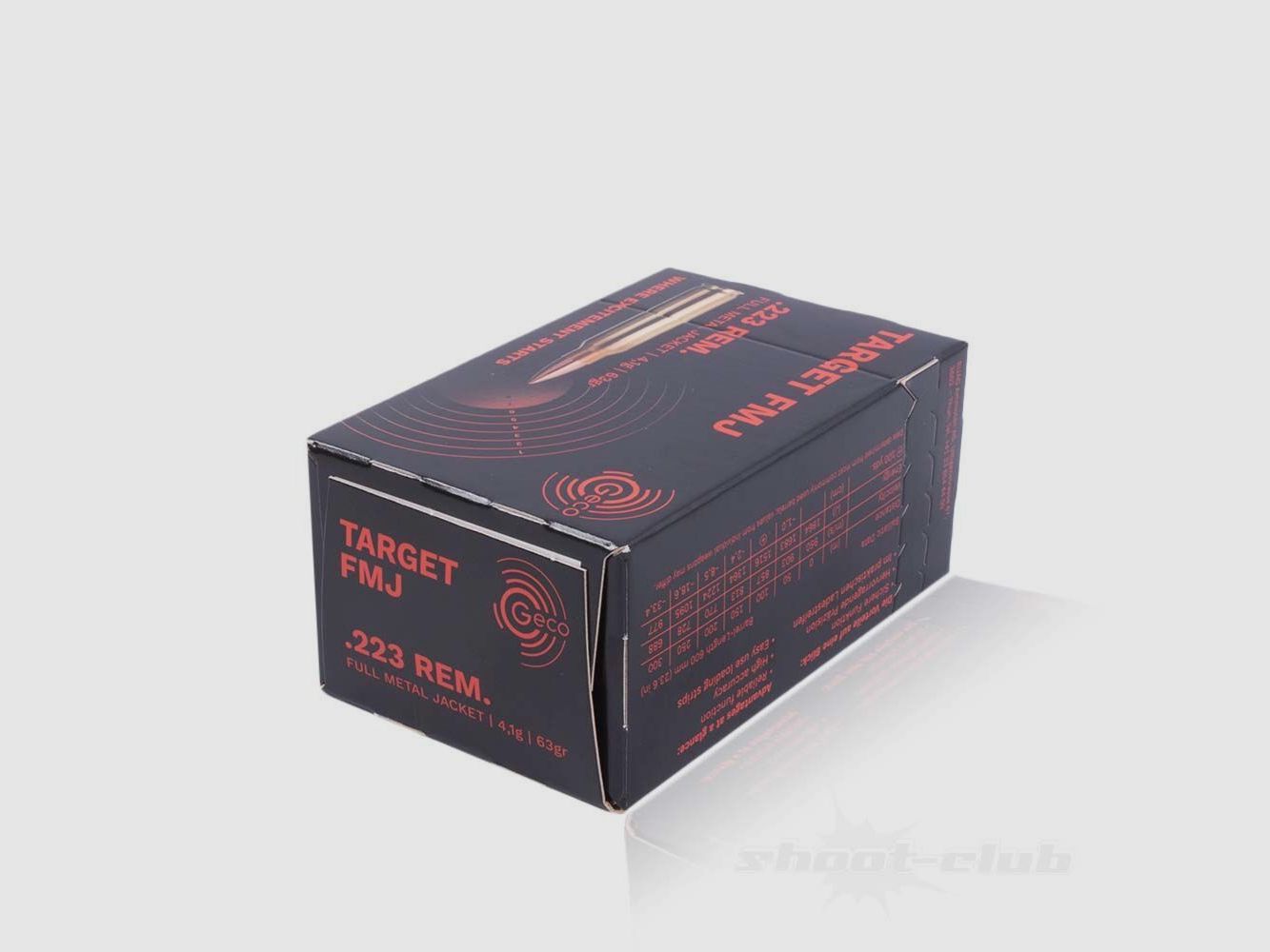 GECO Büchsenpatronen, VM, 4,1g/63Grs im Kal. .223Rem - 50 Stück