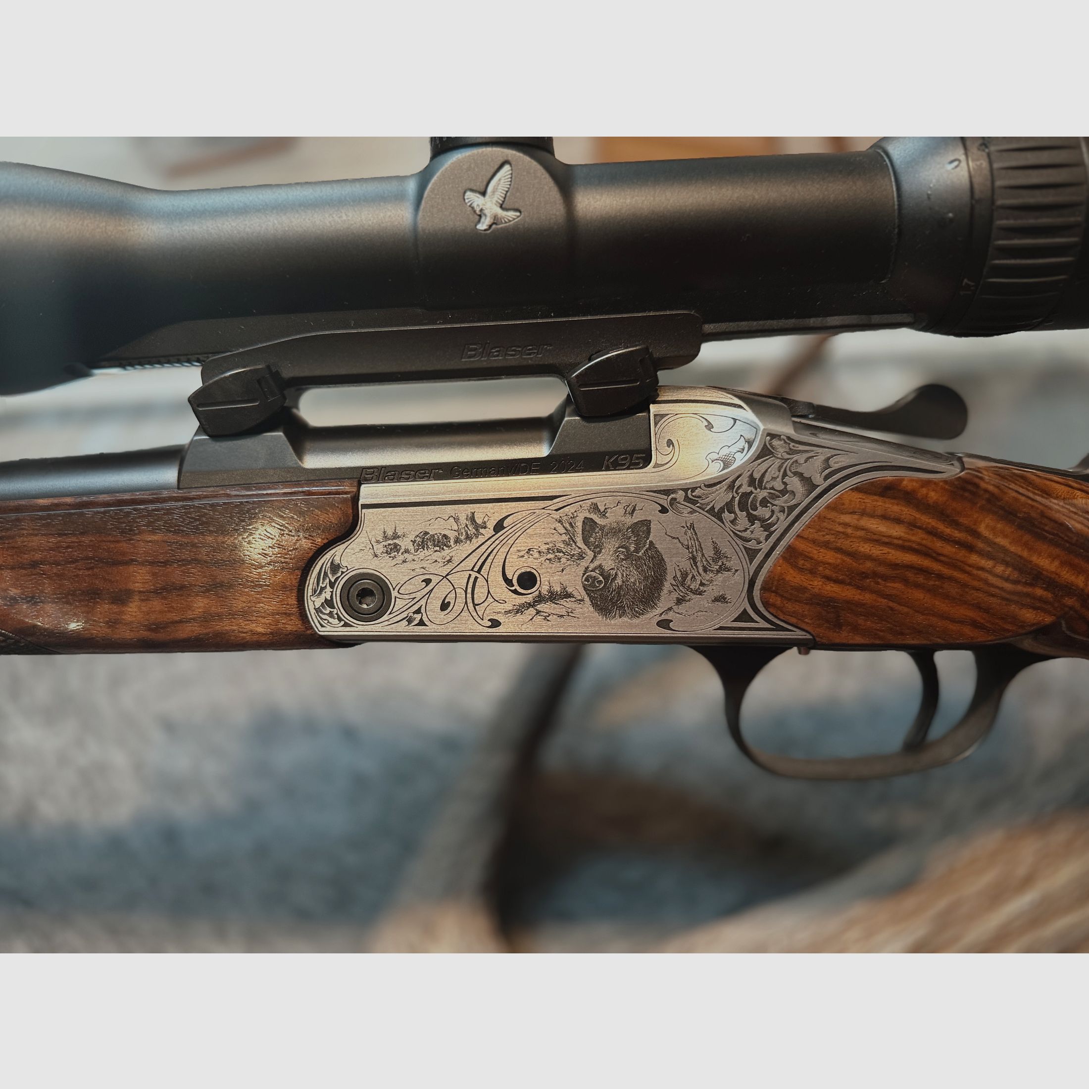 Blaser K95 Luxus – Cal. .308 Win. | Classe de bois 6 | Swarovski Z6i | Hausken 224 Lite