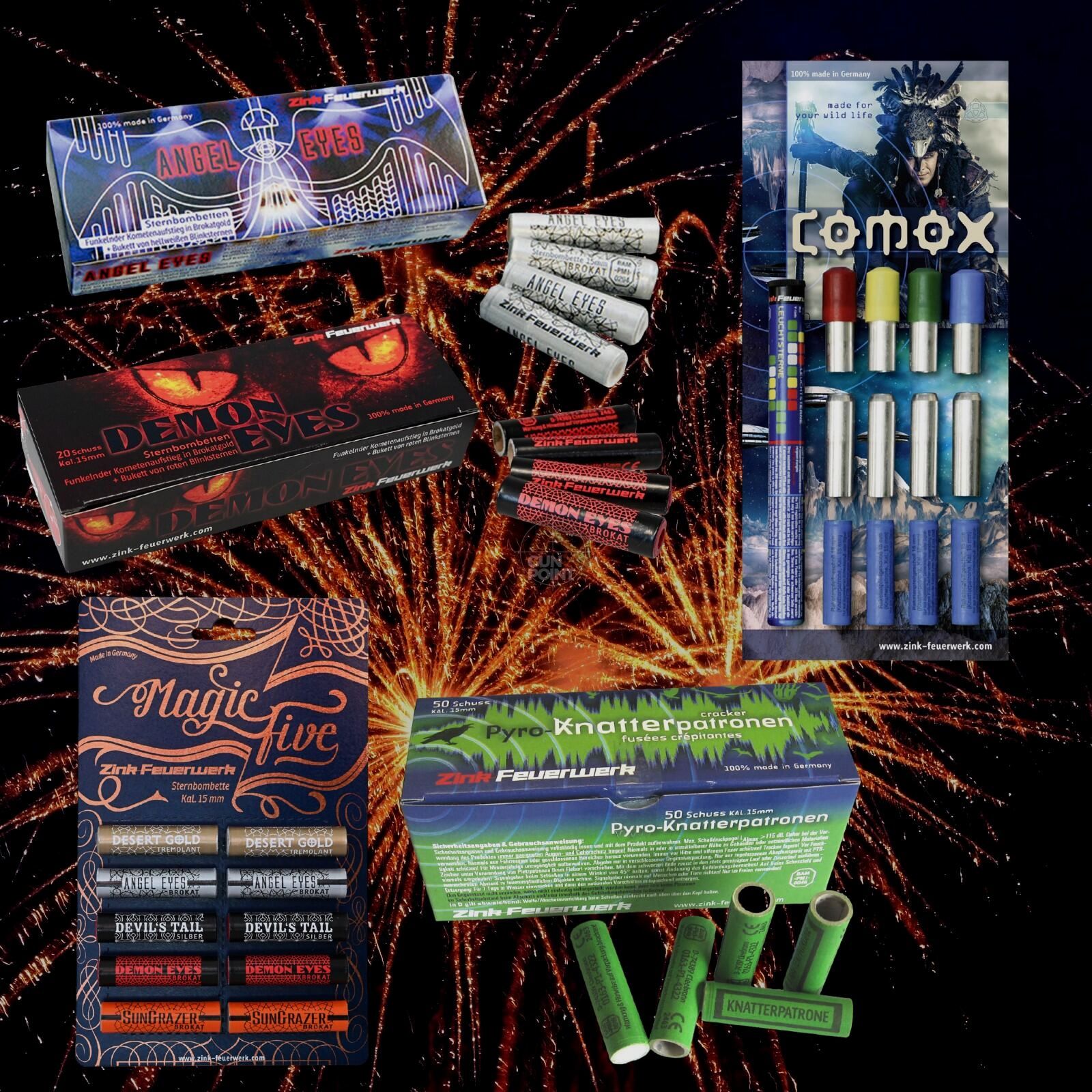 COLORFUL SKY SET !!! - Effektmunition/ Feuerwerk - 122 tlg.