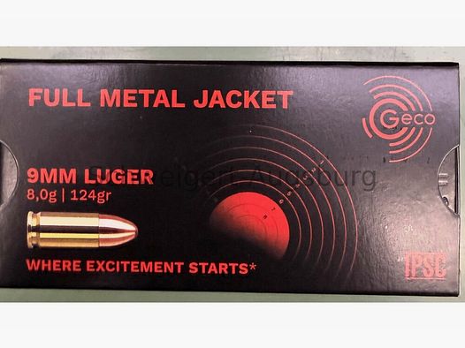 1000 colpi Geco 9mm Luger 124gr VM