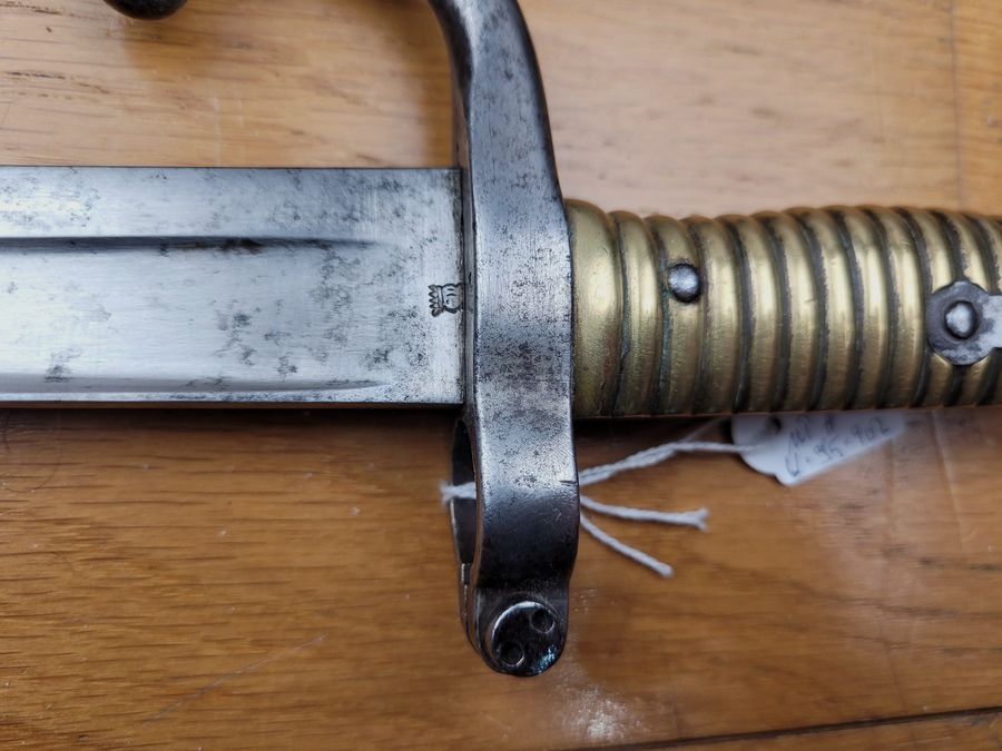 Peu courante baïonnette Chassepot – Fabrication allemande WKC – Contrat Cahen – au numéro – Série U – TBE., image 1 sur 14