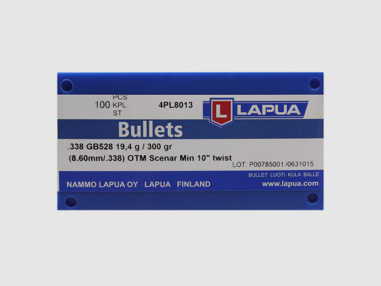 .338 Lapua Scenar OTM 300 gr GB528 VE100