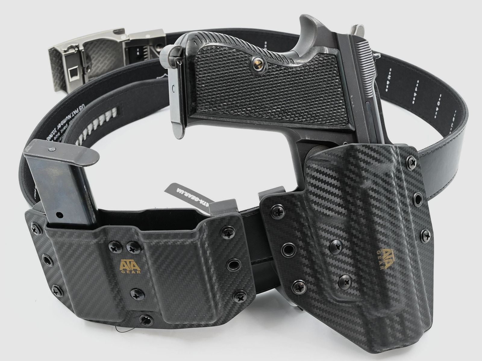 Magazinhalter ATA Gear Double Pouch ver.1, Kydex “Carbon Fiber” für Pistole SIG P210, Bild 2 von 2