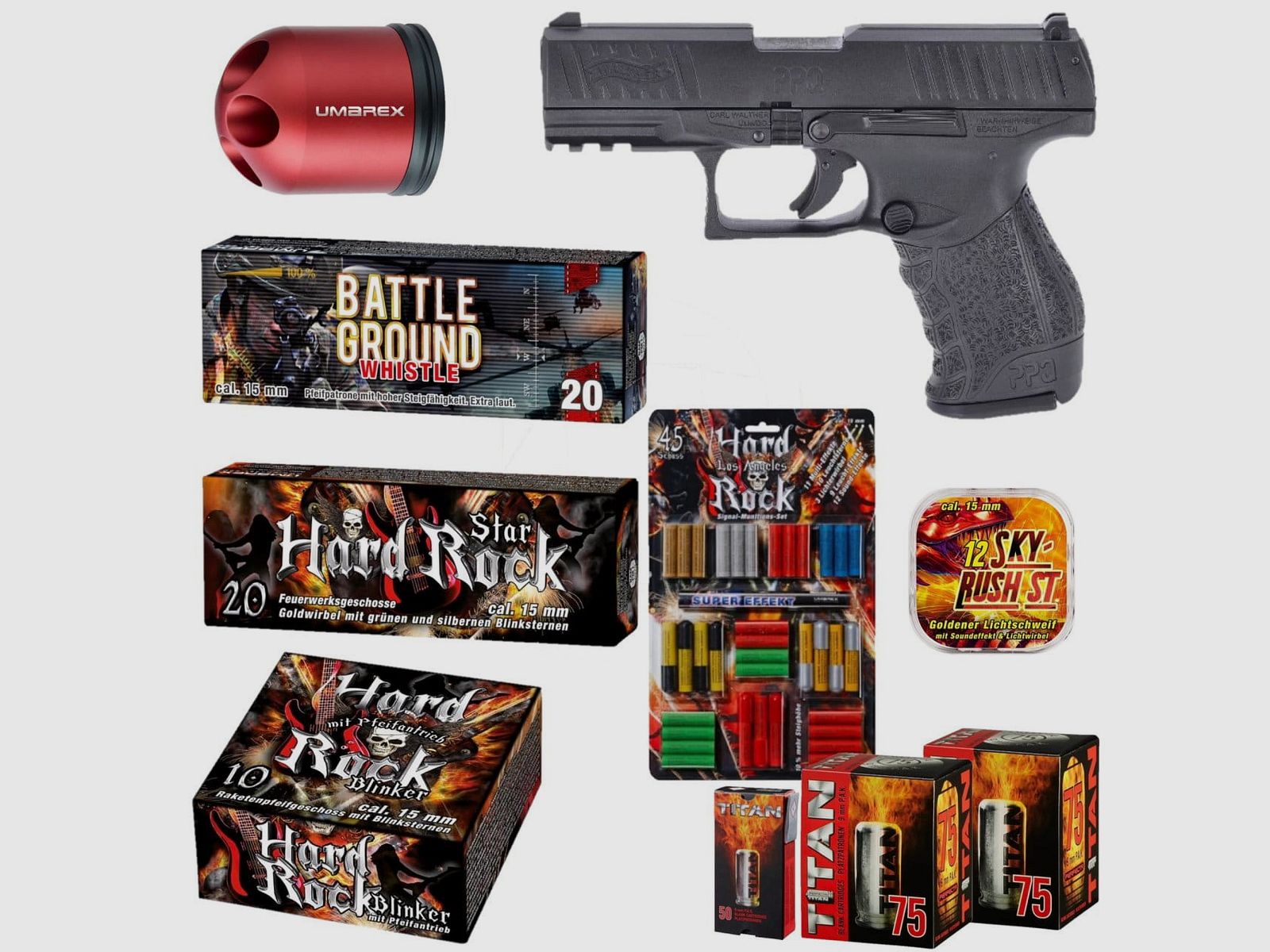 Schreckschuss Feuerwerk Bundle Walther P22Q M2