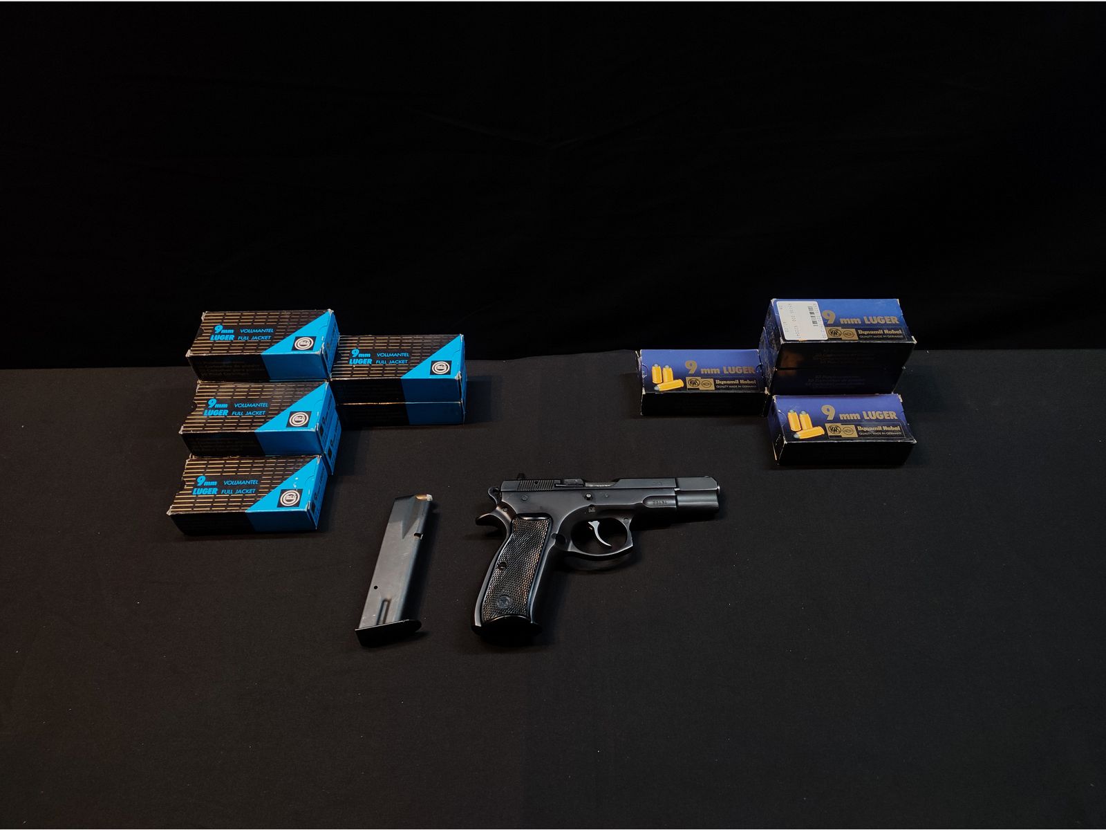 Brünner M75 Pistole Kaliber 9 mm Luger – Sehr guter Zustand – inkl. 639 Schuss Munition