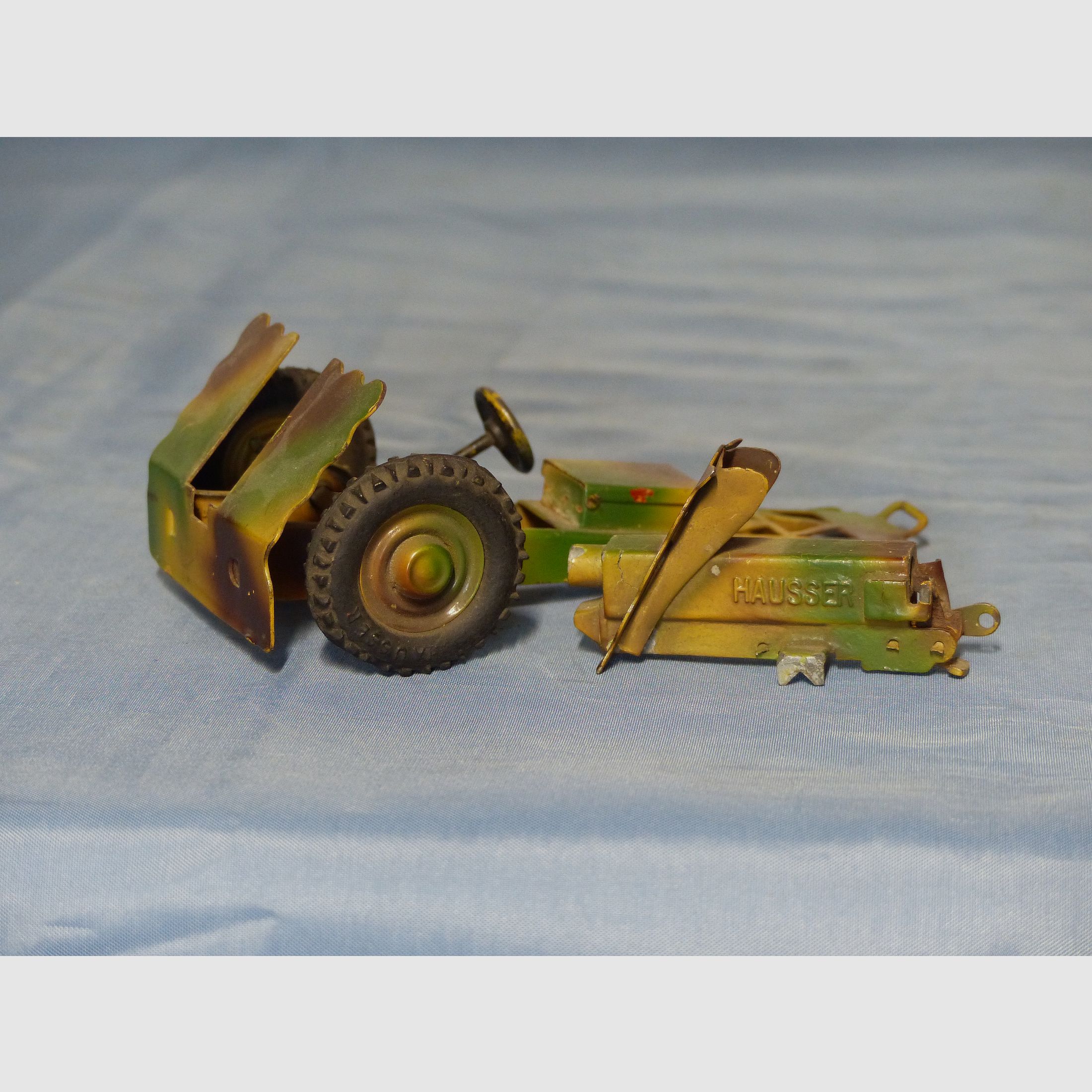 Blechspielzeug Hausser Elastolin Mörser Wehrmacht WK II WK 2 um 1937