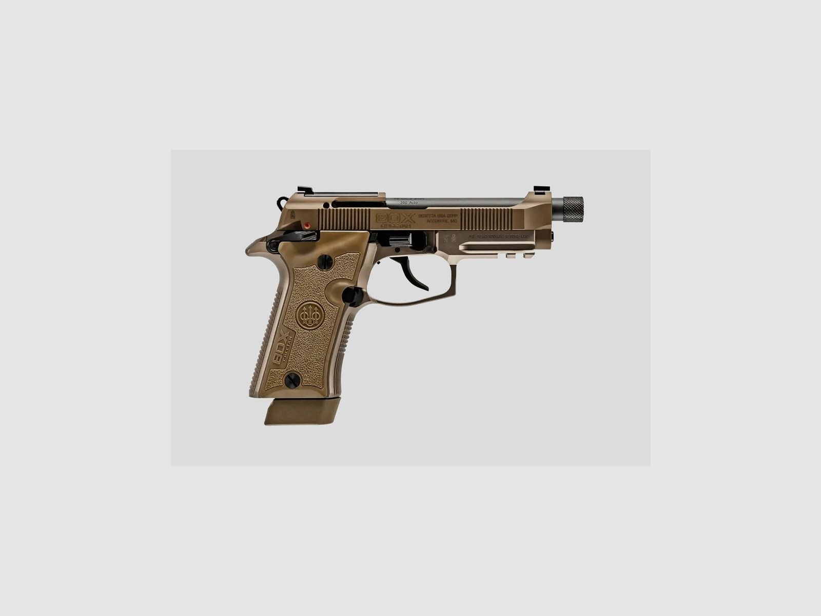 Pistolet Beretta 80X CHEETAH TACTICAL FDE .9 MM court (.380) 2 *15 coups