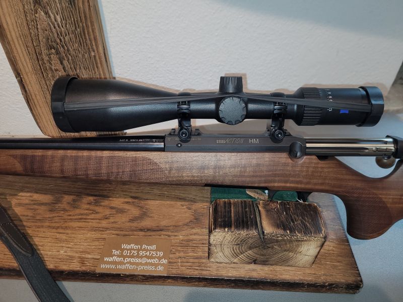 Steel Action HM 8x57IS Nußbaumschaft Geradzugrepetierer Zeiss V4 Leuchtpunkt kein Blaser Heym Kriegh