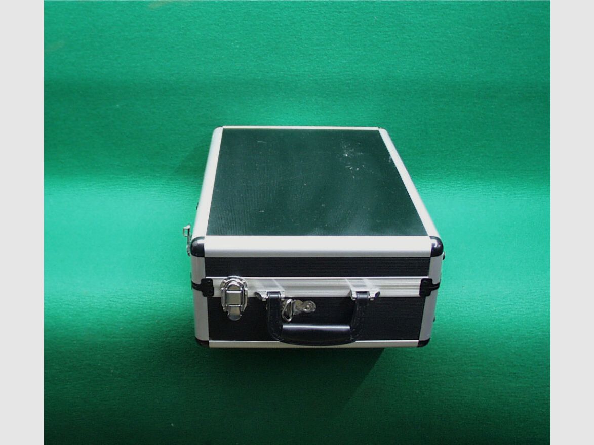Aluminium koffer voor pistolen, zwart