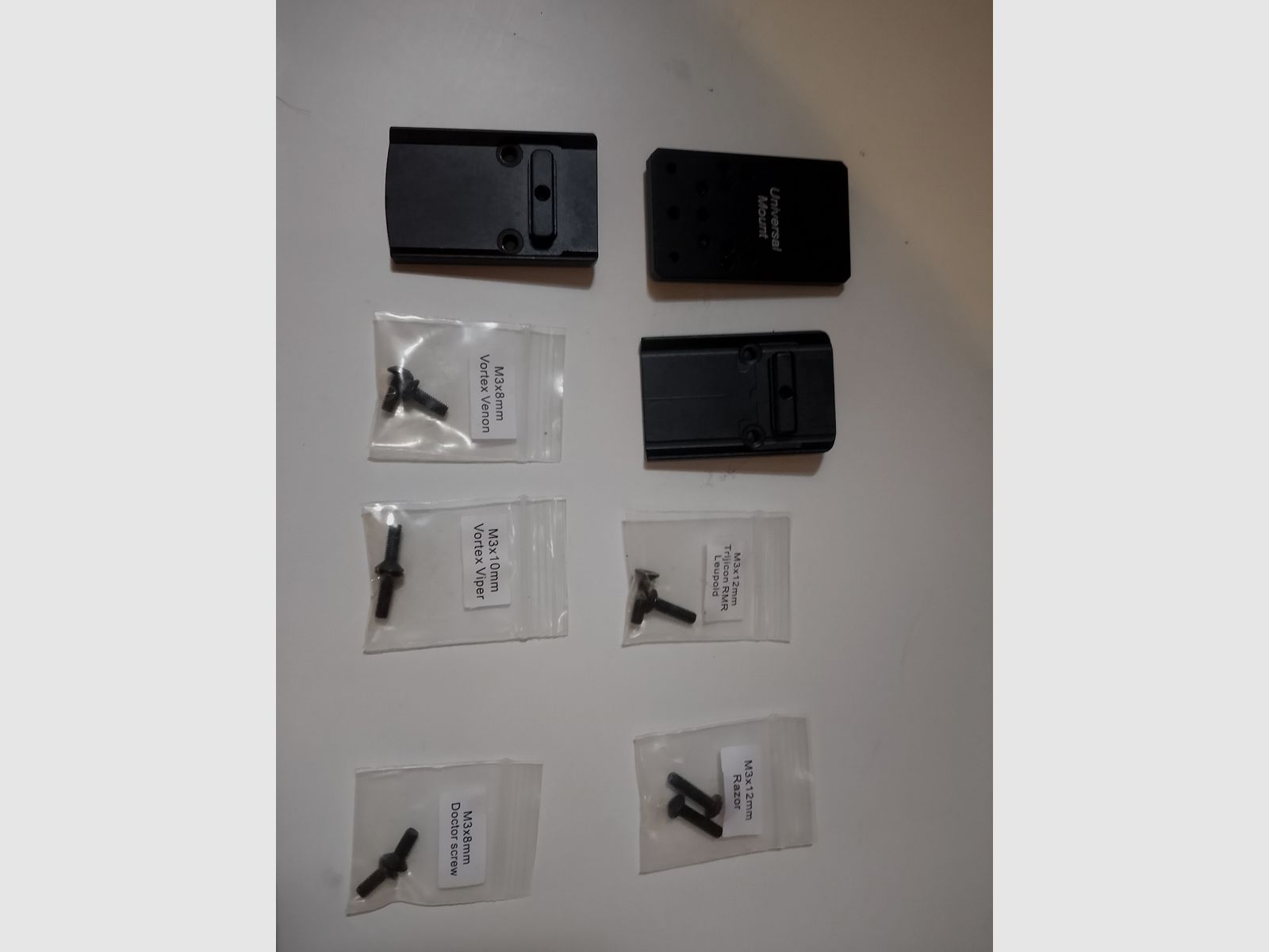 Placas de montaje diversas para pistola con tornillos para red dot sight zf Glock 17 19 22 Walther Beretta Umarex adaptador universal para montaje de scope