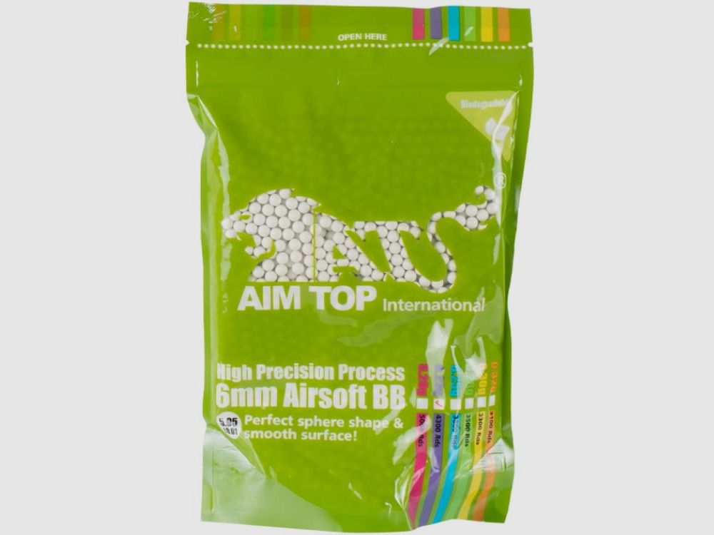 AIM TOP Precision BIO Tracer Airsoft BBs 0.30g (1Kg / 3300 Schuss)