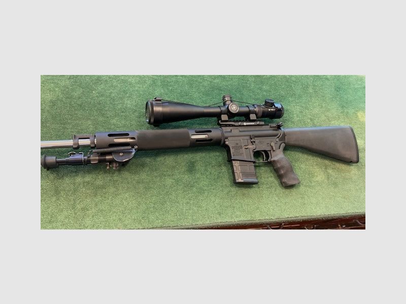 Splendido BUSHMASTER XM15-25 VARMINTER cal.223R, VORTEX VIPER 6-24X50 kit and Leupold mounts, condition like new., image 1 of 2