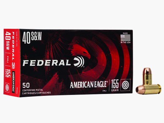 Federal Pistol Ammunition American Eagle .40 S&W 10g Full Metal Jacket