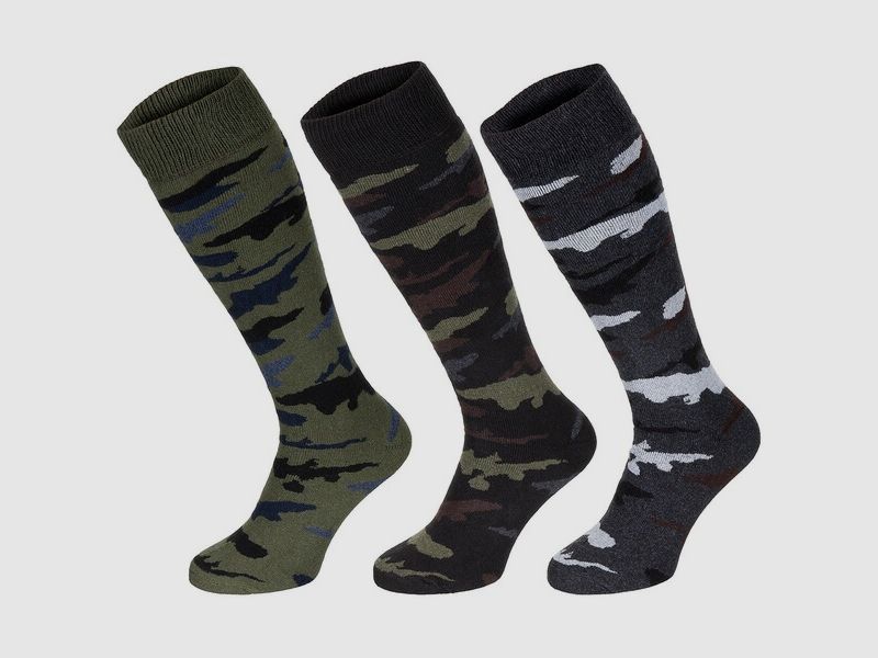 Wintersocken / Strümpfe "Esercito" lang 3er Pack (39-42) tarn
