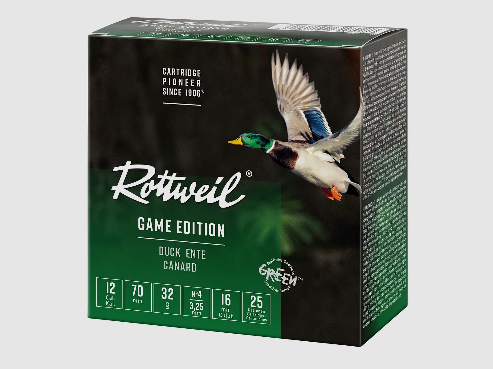 Rottweil Stahlschrotpatronen Game Edition Ente 12/70 3,25 mm