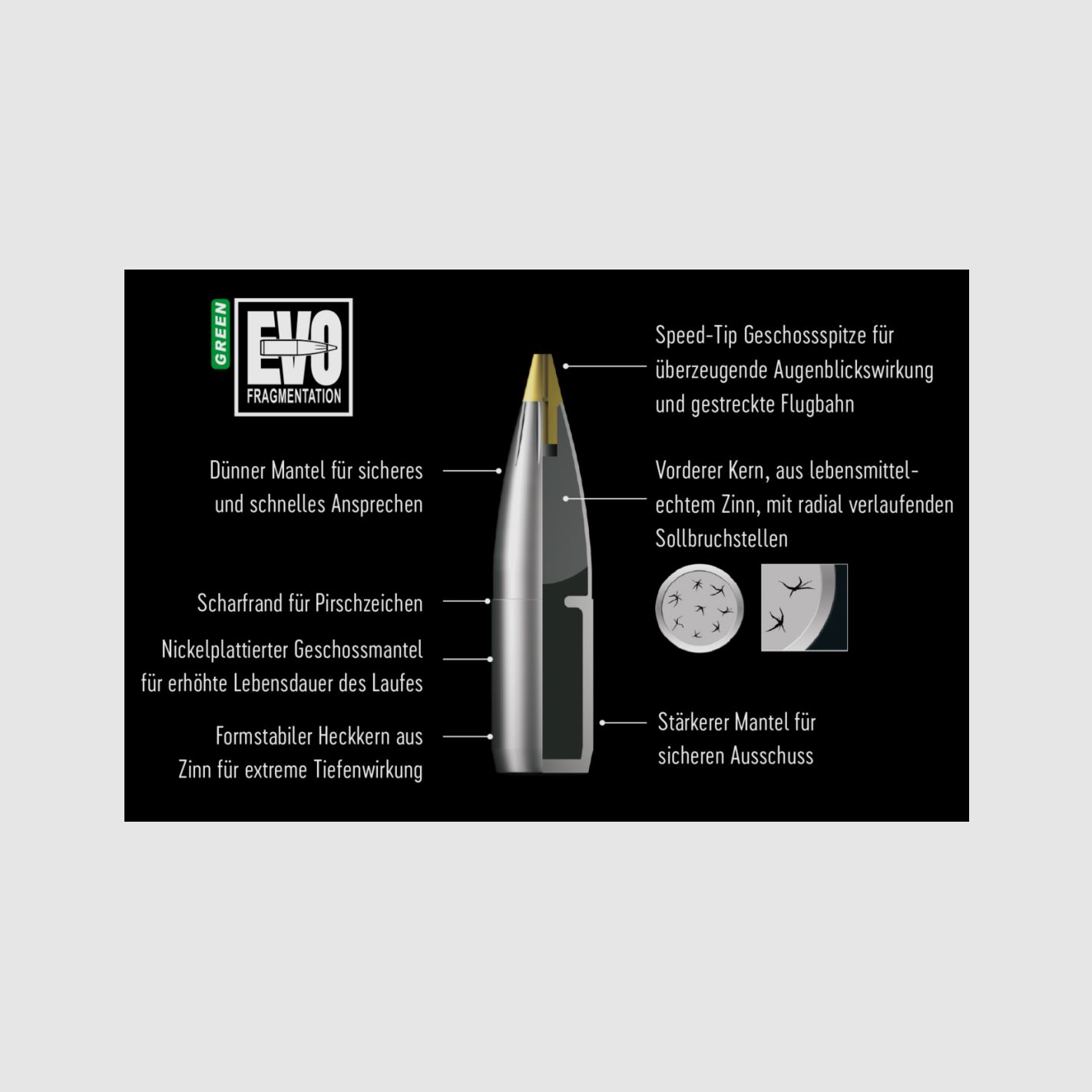 RWS 7X64 127 GRS / 8,2 G EVOLUTION GREEN 20 PZ, immagine 3 di 3