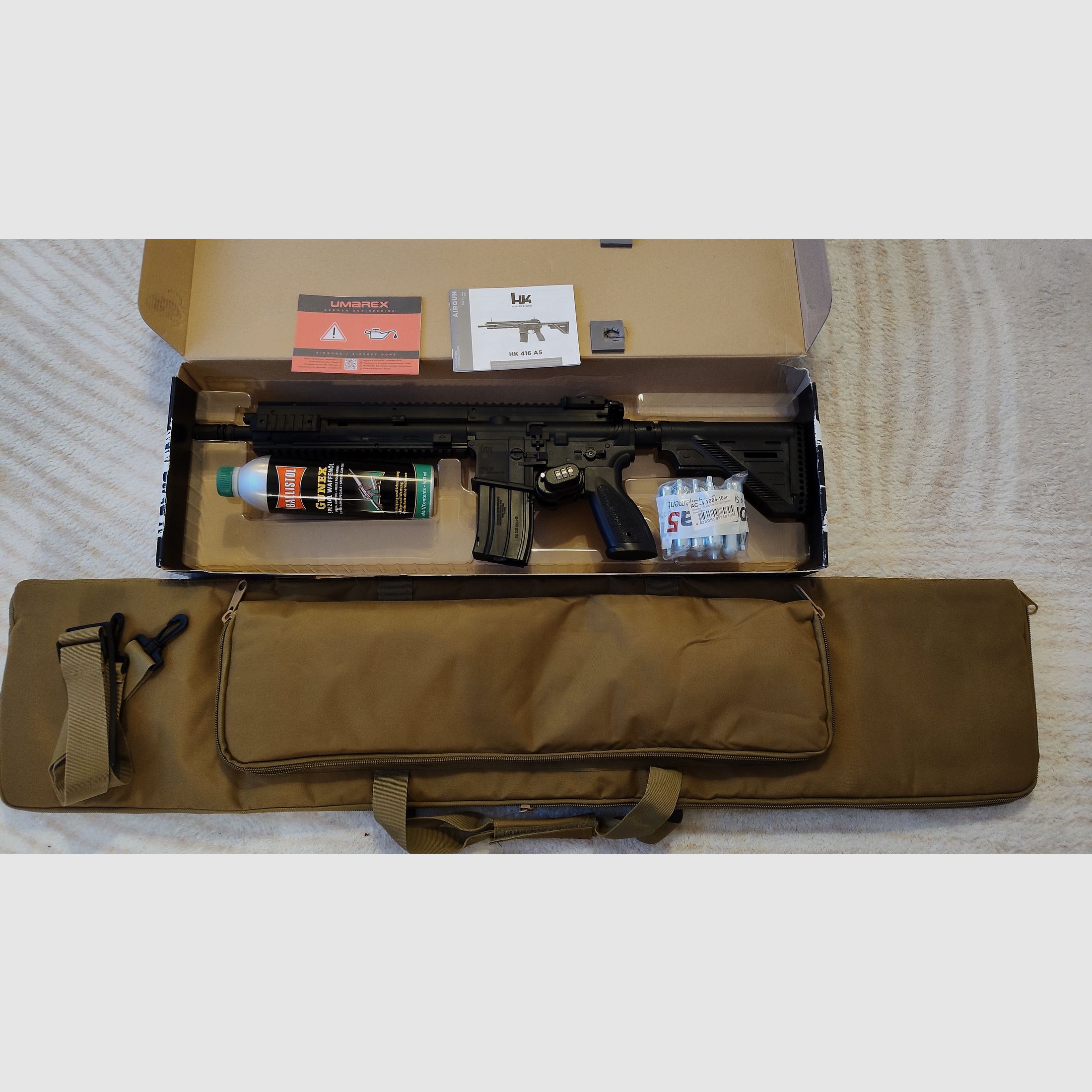 Heckler & Koch HK416 A5 kal. 4,5 mm stalowe BB Co2 z akcesoriami