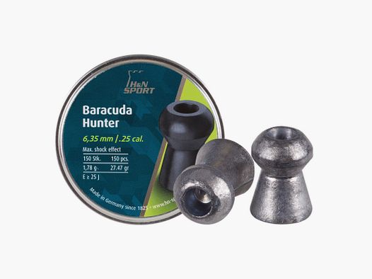 BOX OF 150 PELLETS H&N BARACUDA HUNTER CAL.6.35