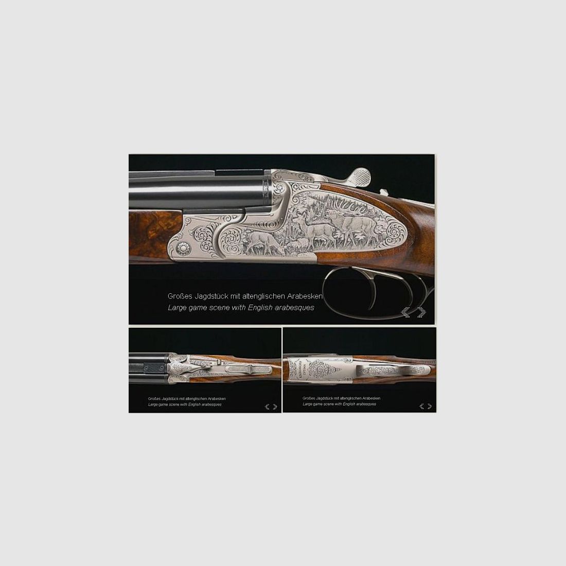 KRIEGHOFF Mehrpreis für Neuwaffe Gravur: Seitenplatte IV Optima-Ultra-Classic-Hubertus
