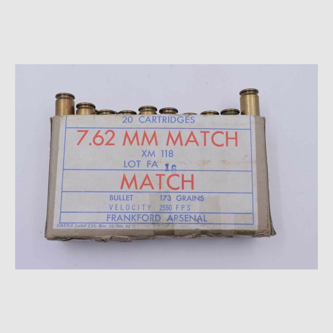 Frankfort Arsenal, USA Büchsenpatronen .308Win