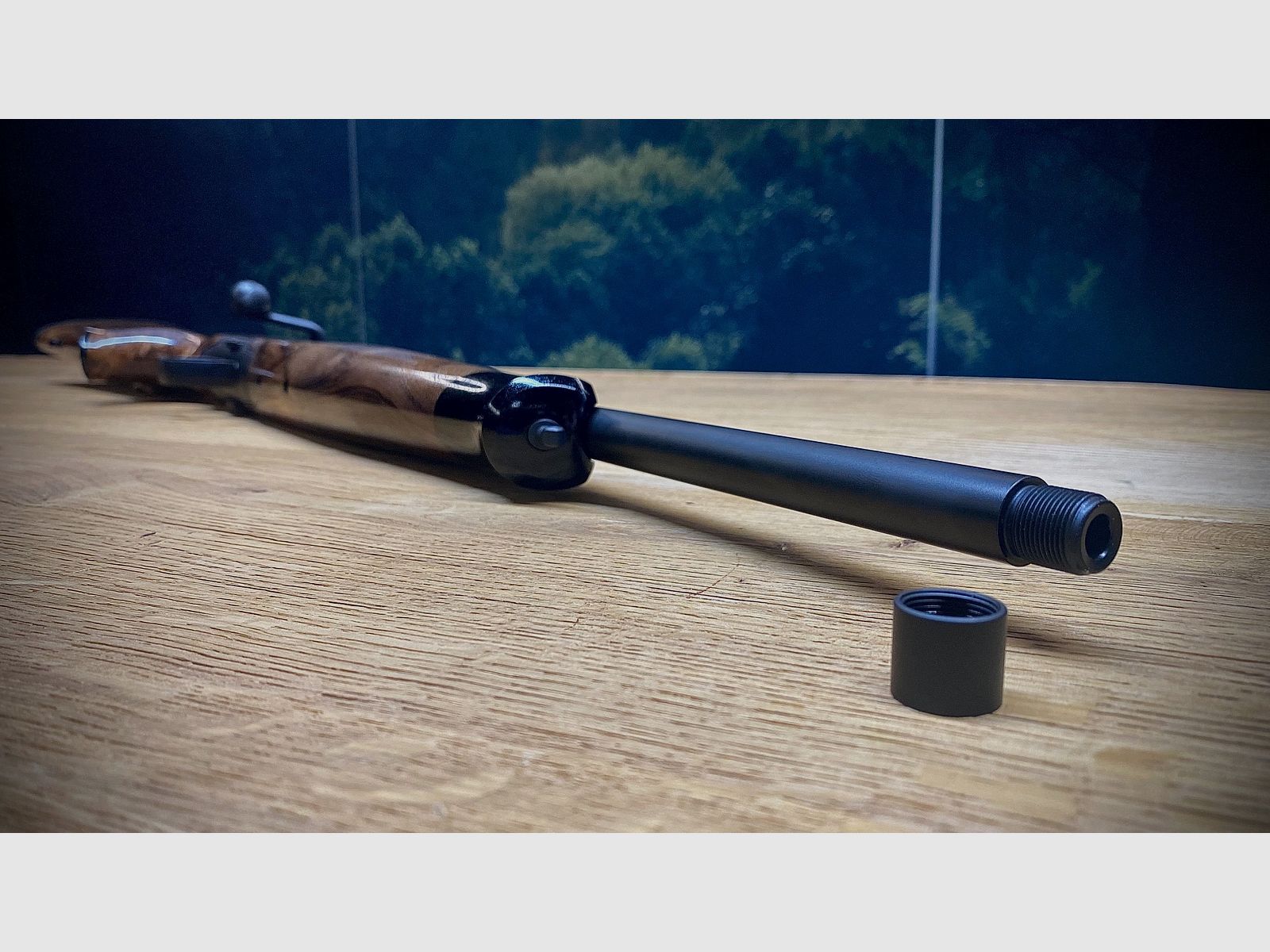 Blaser R8 Holzklasse 7 / Stahlkugel graviert mit Fischhaut / Kaliber und Lauflänge nach Wahl