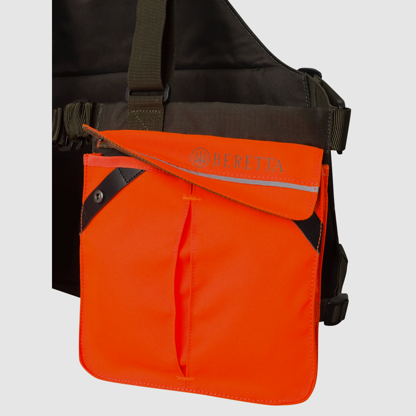 GILET/TRISACCA – BERETTA – STRAP EVO VEST Green Moss & Orange, image 3 of 5