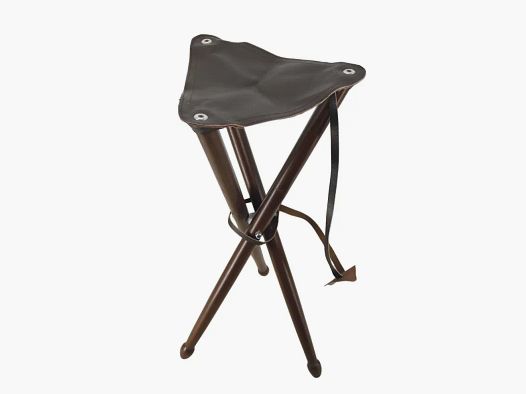 Siège de battue en frêne avec assise croute de cuir de buffle hauteur 80cm