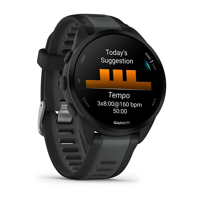 Garmin Forerunner 165 Music Watch, Black/Slate Grey, image 5 of 14