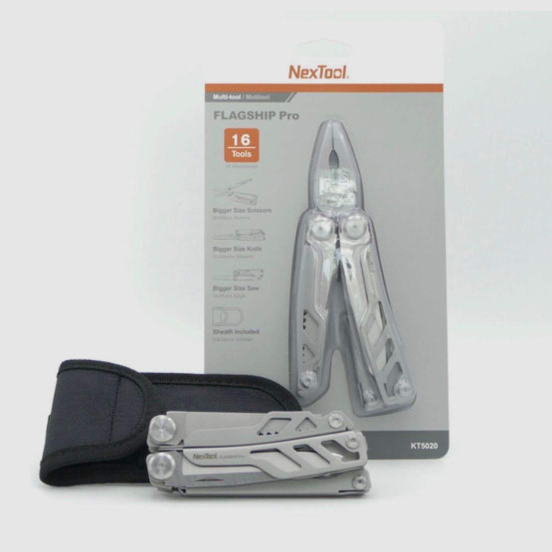 Nextool KT5020 Multi-Tool Flagship 2019 DE Version Multifunktionswerkzeug Multitool silber