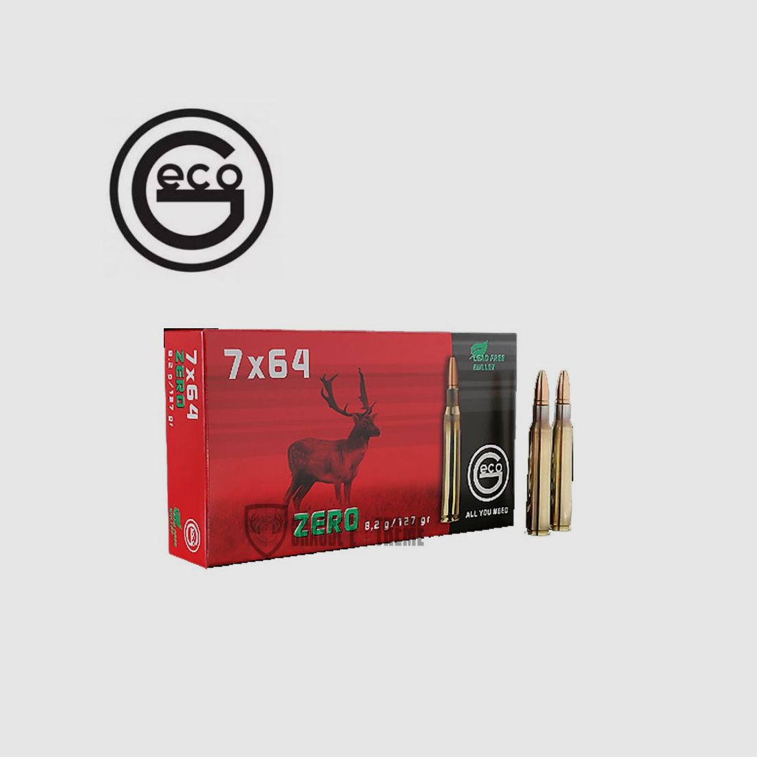 20 Patronen GECO Kal. 7X64 127gr ZERO