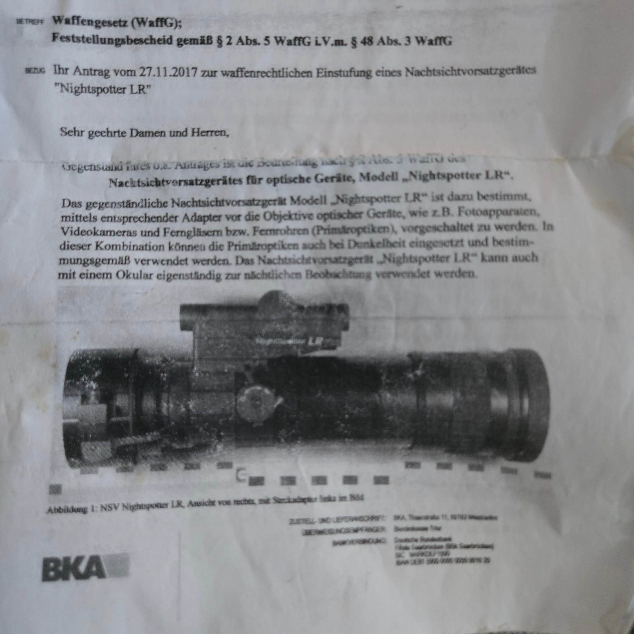 Vorsatzgerät Night-Spotter II mit Luchslaser Infrarotscheinwerfer